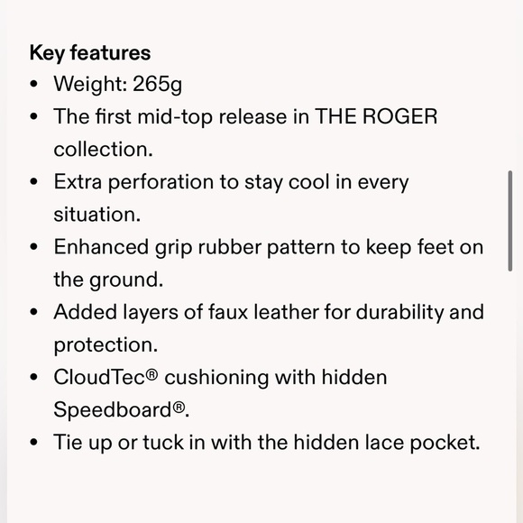 On Running The Roger Clubhouses Mid Size 10.5 NEW - Picture 3 of 13